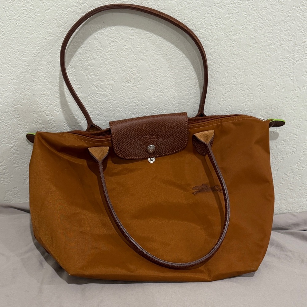 Longchamp Le Pliage Club Tote Bag Cognac M size